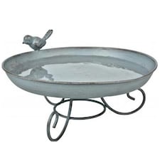Metal Bird Bath or Feeder for garden birds or wildlife, 22cm diameter