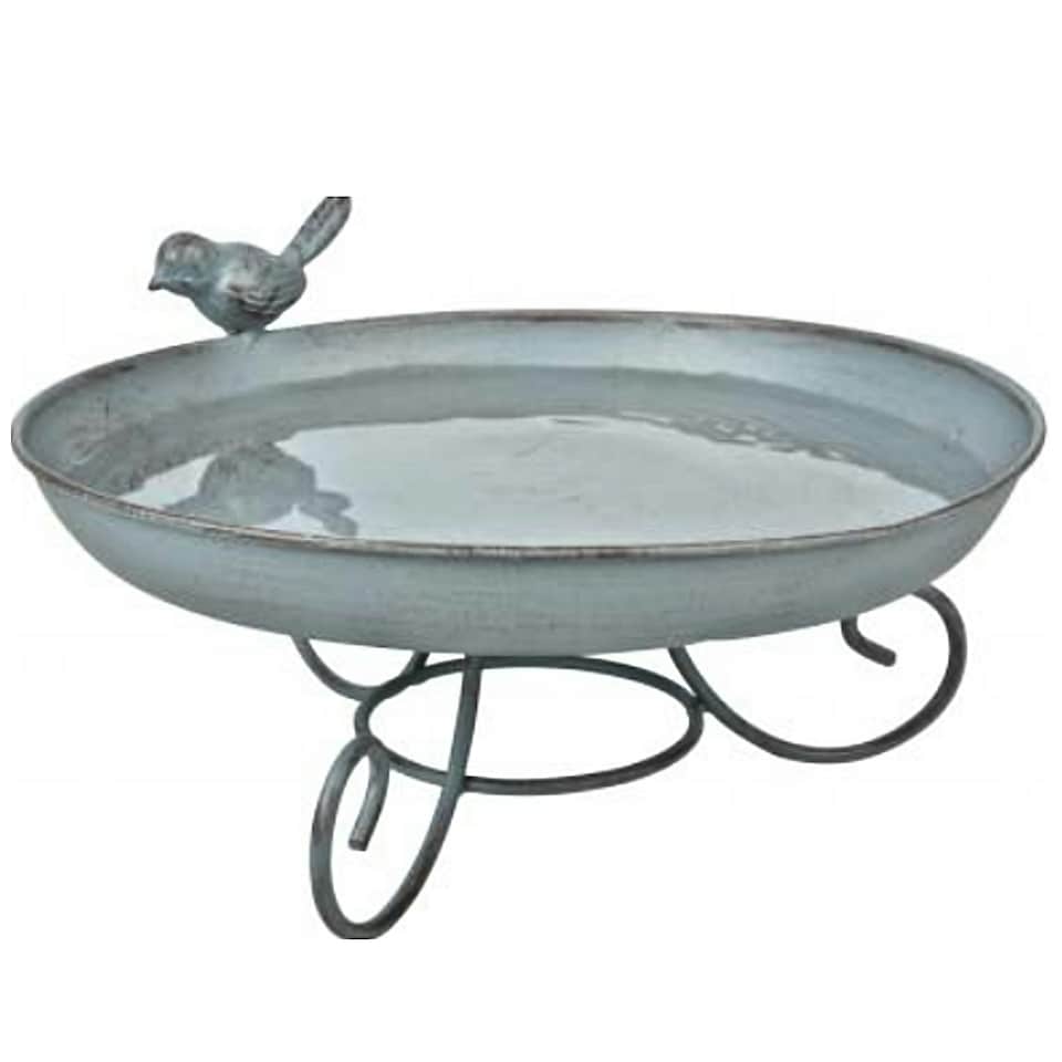 image 1 of Metal Bird Bath or Feeder for garden birds or wildlife, 22cm diameter