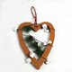 image 7 of 23cm Light Brown Heart Hanging Decorations Gold