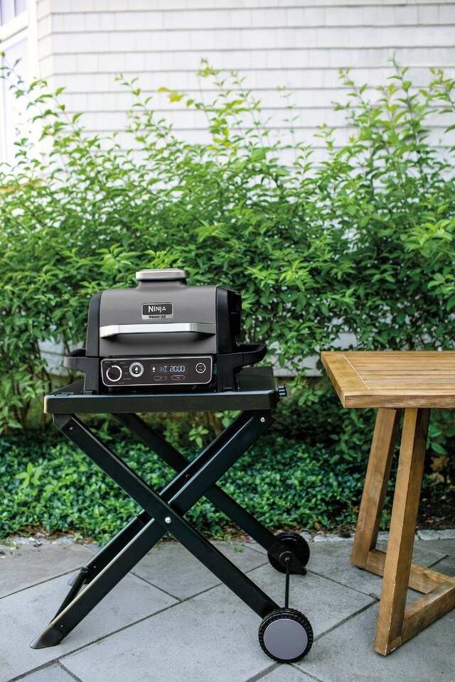 image 1 of Ninja Woodfire Electric BBQ Grill Stand XSKGRLLSTDEUK Black