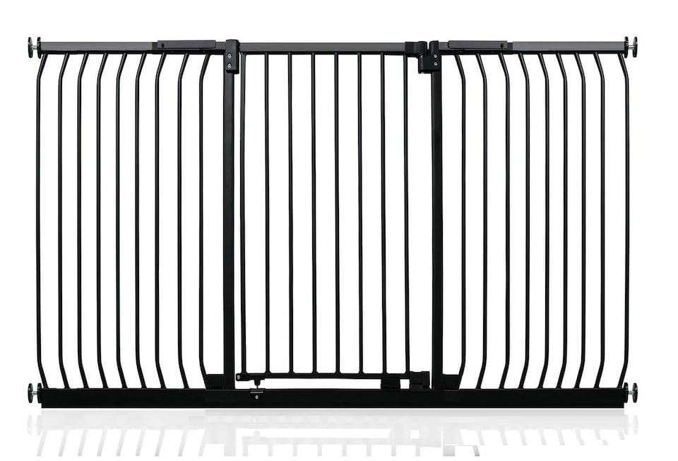 image 1 of Safetots Extra Tall Elite Safety Gate, 197cm - 206cm, Matt Black, Extra Tall 96.8cm in Height, Pressure Fit Stair Gate, Baby Gate for Doors Hallways and Spaces, Safety Barrier, Easy Installation
