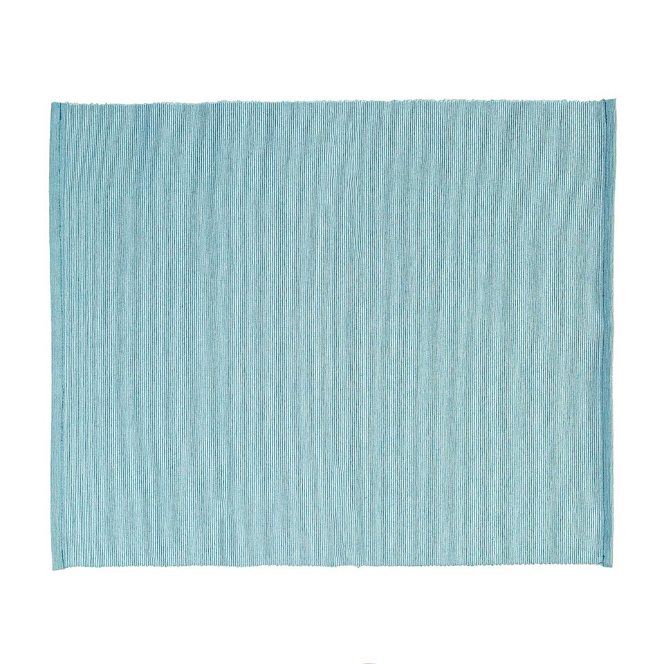 image 1 of Nicola Spring Cotton Fabric Placemats - Olympic Blue - Pack of 6 | Blue | Blue