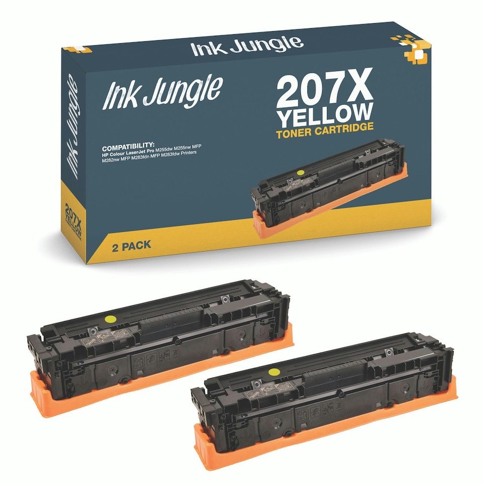 image 1 of 2x Compatible HP 207X Yellow Toner Cartridges Yellow