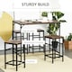 image 5 of HOMCOM Industrial Rectangular Dining Table Set with 4 Stools