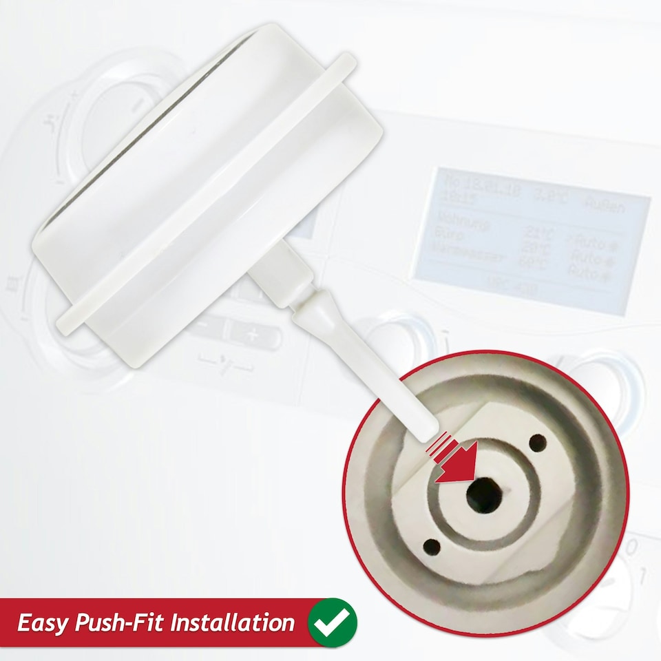 image 1 of SPARES2GO Control Knobs Kit for Vaillant ecoTEC Plus VIH VU VUI VUW Boiler (Pack of 3)