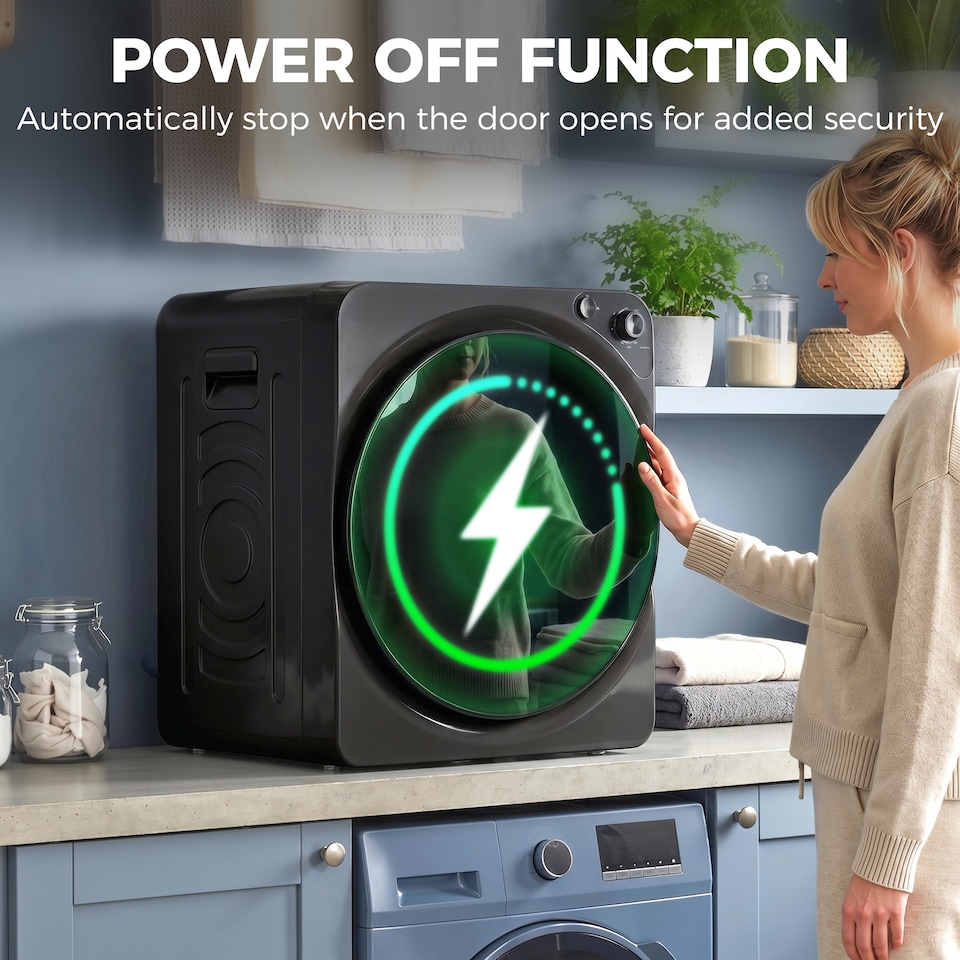 image 1 of HOMCOM 5kg Vented Tumble Dryer, Compact Dryer with 5 Drying Modes