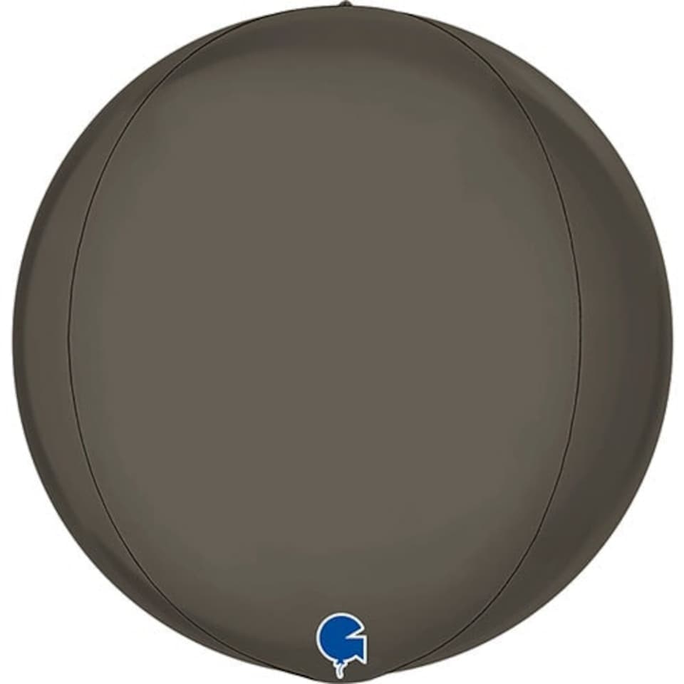 Platinum Grey 4D Globe Foil Helium Balloon 38cm / 15 in