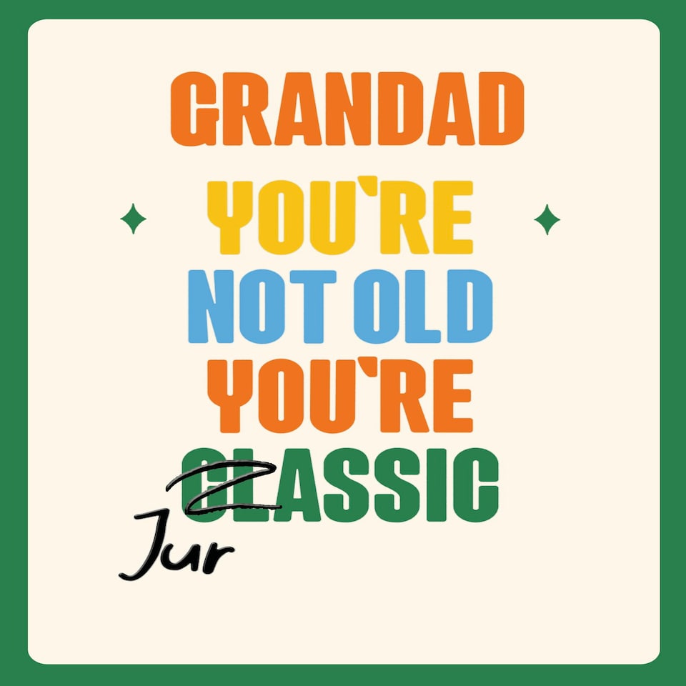 image 1 of You're Not Old You're Jurassic - Funny Grandad Birthday Card