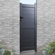 image 1 of Pedestrian Gate 1000x1800mm Grey - Horizontal Solid Infill and Flat Top Grey
