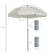 image 7 of Outsunny 2.2m Tilt Garden Parasol Beach Umbrella Patio Sun Shade Cream White