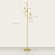 image 5 of HOMCOM 3-Light Floor Lamp, 170cm Industrial Dimmable Standing Lamp with Steel Wire Cage Lampshades for Living Room, Bedroom, Dining Room, Study, Bulb Not Included, Gold Tone | Gold