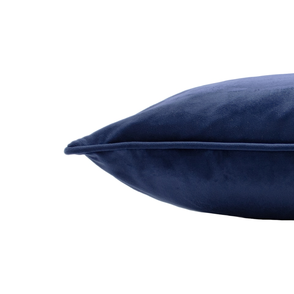 image 1 of Paoletti Hortus Embroidered Bee Cushion, Navy, 50 x 50cm