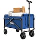 image 1 of Outsunny 62L Festival Trolley, 60kg Heavy Duty Folding Trolley Cart, Blue | Blue