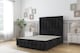 image 1 of Sloomy Berlin Black Naples Divan Bed Base 2 Drawers Foot-End With 54 Inch Floor Standing Headboard & 12 Inch Matching Footboard | Black | Black | Small Double | 1