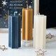 image 3 of Cream Starry Night Star Shaped Taper Candle - Unscented Cream