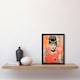 image 2 of Audrey Icon Floral Fun Pastel Colourful Black Framed Wall Art Print A4