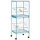 image 1 of PawHut 2 In 1 Large Bird Cage Aviary with Wheels, Slide-out Trays Wood Perches