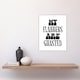 image 4 of My Flabbers Are Ghasted Black And White Funny Wall Art Print 12x16 In