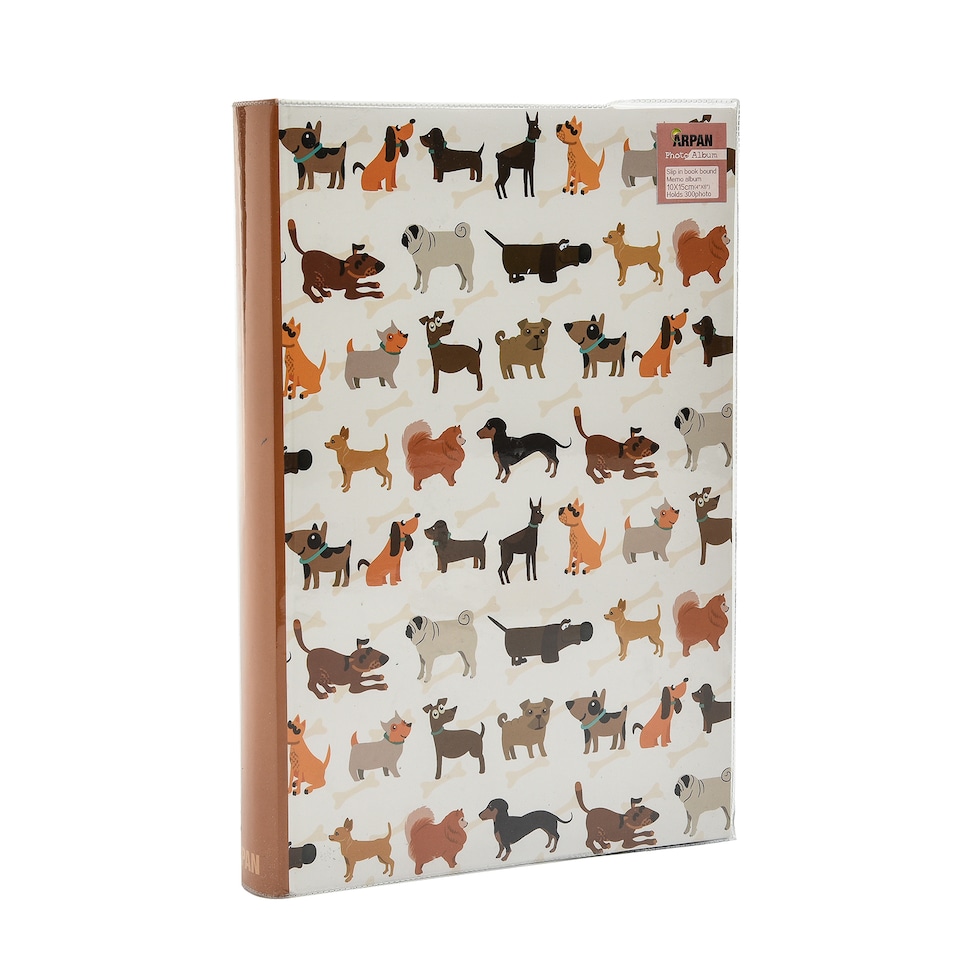 image 1 of ARPAN Slip In Case Memo Photo Album for 300 Photos 4x6" (10x15cm) – Hardcover Picture Album with Memo Writing Space for Family, Wedding & Travel Memories