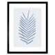 image 1 of Botanical Cobalt Blue Fern Leaf Plant Lover 9x7" Black Framed Wall Art Print