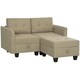 image 6 of HOMCOM Modular Sectional Sofa with Storage 2 Seater Sofa Set Brown Brown