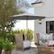 image 2 of Outsunny 2.5m Wood Garden Parasol Sun Shade Wooden Umbrella Canopy Grey | Light Grey