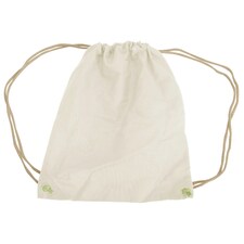 Westford Mill Cotton Gymsac Bag - 12 Litres - Natural - One Size | Multi | One Size