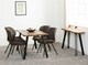 image 7 of Quebec Wave Edge Dining Table Brown | Oak Effect