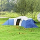 image 8 of Outsunny 6-9 Man Large Tunnel Tent with 3 Bedroom, Living Area and Porch, Stand-up Camping Tent, Portable with Bag, for Fishing Hiking Festival | Blue | Blue