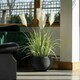 image 2 of Primrose Round Ribbed Planter Pot Black 41cm Black