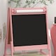 image 9 of AIYAPLAY Kids Easel with Paper Roll, 3 in 1 Art Easel Blackboard, Whiteboard | Pink | Pink