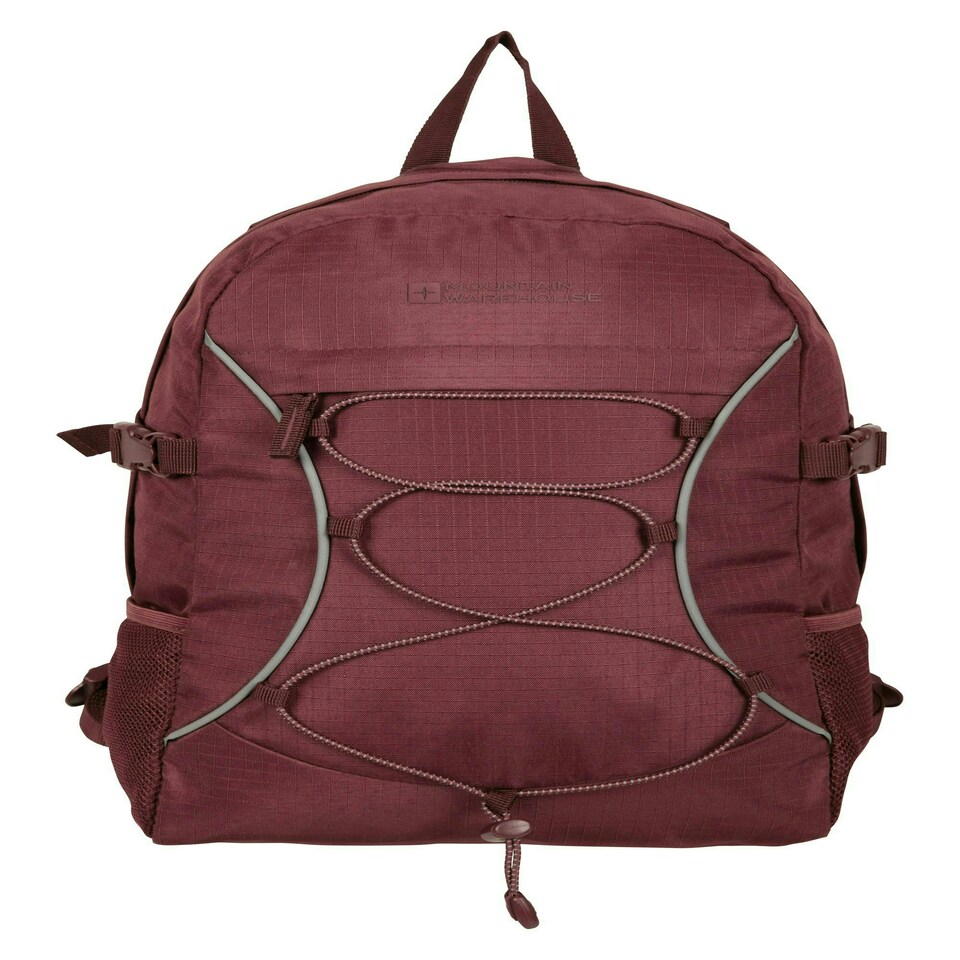 image 1 of Mountain Warehouse Bolt 18L Backpack Rucksack Padded Straps Multi Pocket Day Bag Red | Burgundy