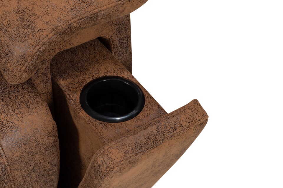 image 1 of Faux Leather Suede Brown Manual Recliner Chair MURCIA