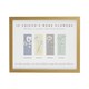 image 3 of Personalised Birth Flower Family of 4 Oak Framed Print Brown | One Size
