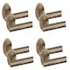 image 1 of Golden Grace 4 Pair Straight T-Bar Design Classic Door Handles in Antique Brass Finish with Spindle and Fixings Bronze