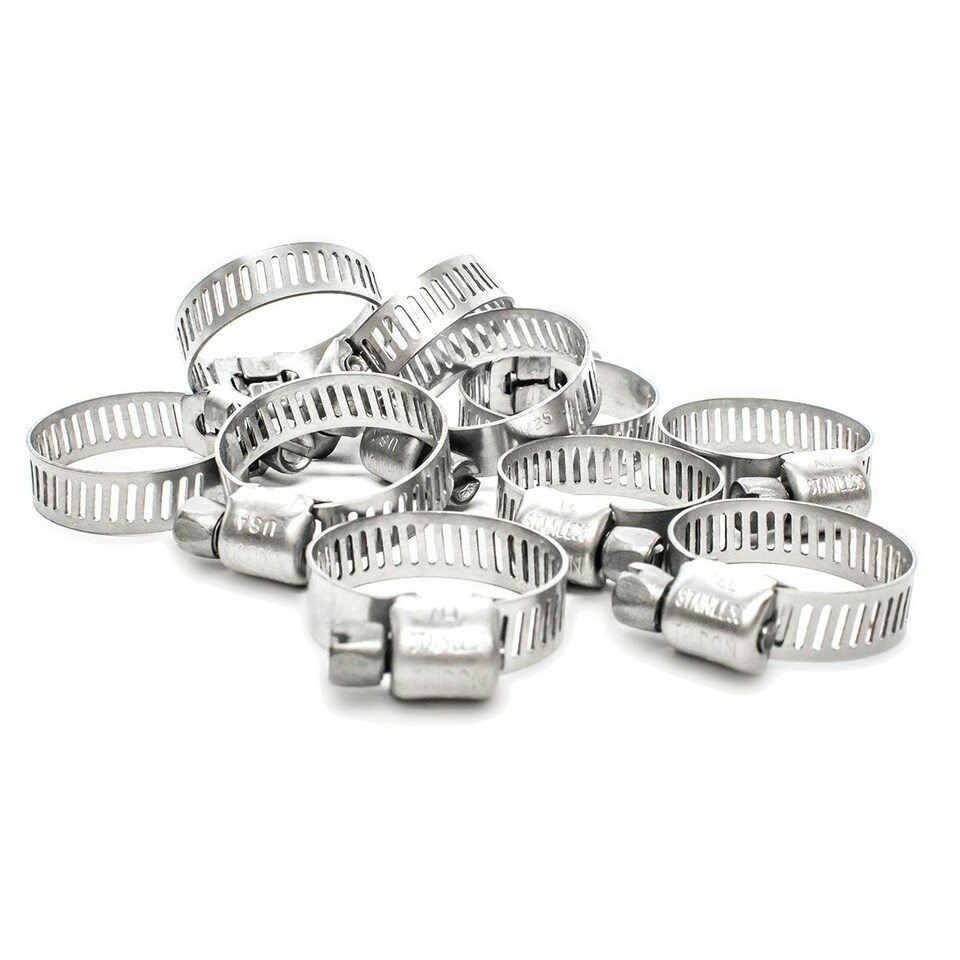 image 1 of Pisces 10 Pack 16-25mm Stainless Steel Clips for 20mm hose