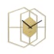 image 3 of Acctim Addison Large Wall Clock Quartz Hexagonal Geometric Painted Metal Matt Black 55cm | Gold | One Size