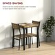 image 8 of HOMCOM 3 Pcs Compact Dining Table 2 Chairs Set Rustic Brown Brown
