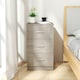 image 7 of COSTWAY NightStand 3-Drawer Chest Storage Organizer Grey Grey