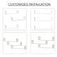 image 4 of HOMCOM Set of 3 Wooden Floating Shelves Wall Mount CD Storage White