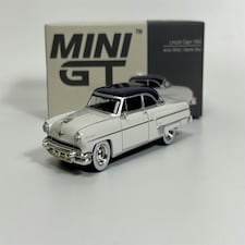 Lincoln Capri 1954 Artic White Atlantic Blue LHD 1:64 Mini GT MGT00631L
