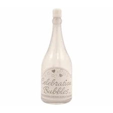 Champagne Bottle Bubbles White