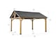 image 6 of Sunjoy 4.65m x 4.04m Cedar Wooden Gazebo REBRA, Anthracite