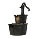 image 2 of 2 Tier Cascading Barrel Garden Water Pump Fountain Feature