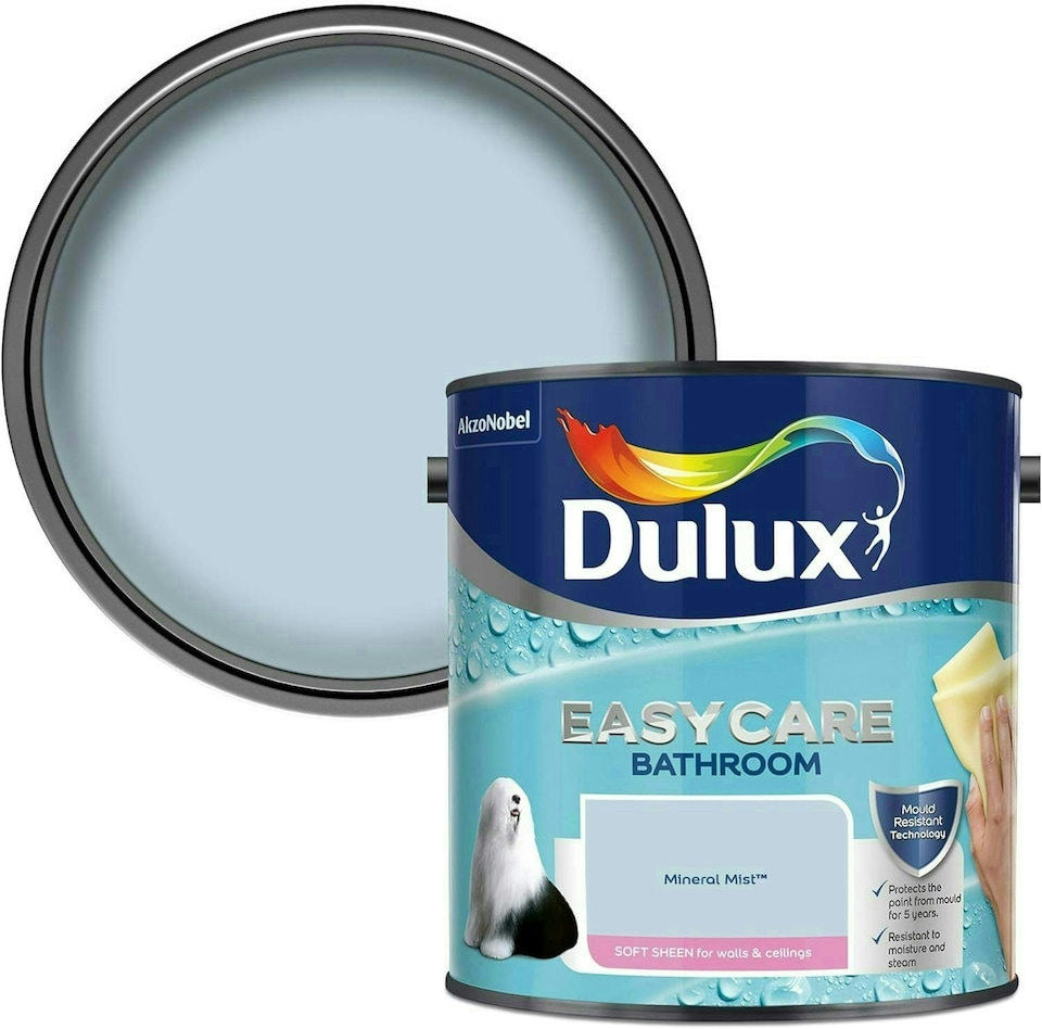 image 1 of Dulux Easycare Bathroom Soft Sheen 2.5L Mineral Mist