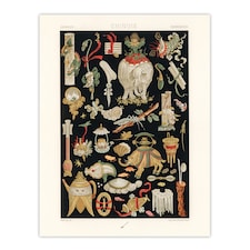 Chinese Ornamental Objects Racinet Vintage Huge Wall Art Poster Print 24X32"