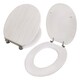 image 7 of 18" MDF Universal Bathroom WC Toilet Seat Quick Easy Fit Wooden 18 inch Coloured Black