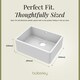 image 5 of Single Bowl Fireclay Butler Kitchen Sink with Overflow with Waste - 595mm