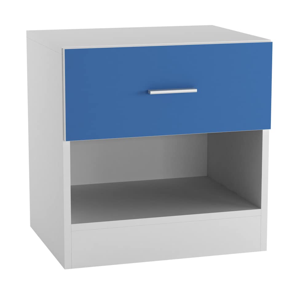image 1 of Orlando Kids 1 Drawer White Bedside Table | White | 1