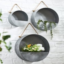 Alto Contemporary Wall Planters Silver